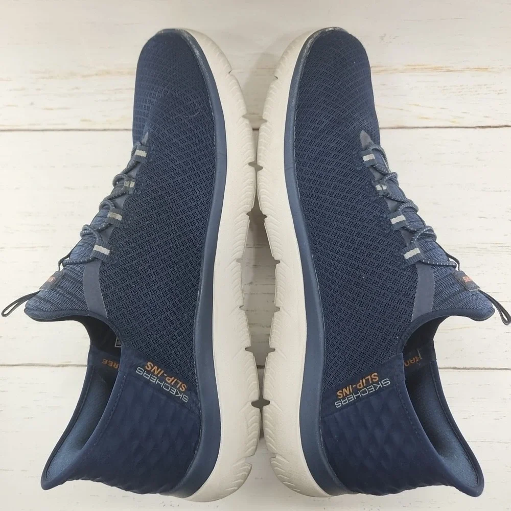 Skechers Slip-Ins Summits High Range Men Size 12 Navy Blue Walking Shoes‎ 232457